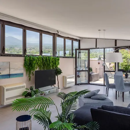 Luxury Panoramic Loft With Heated Pool Near Catania, Taormina, The Sea And Mount Etna By Sicilian Relaxing Homes